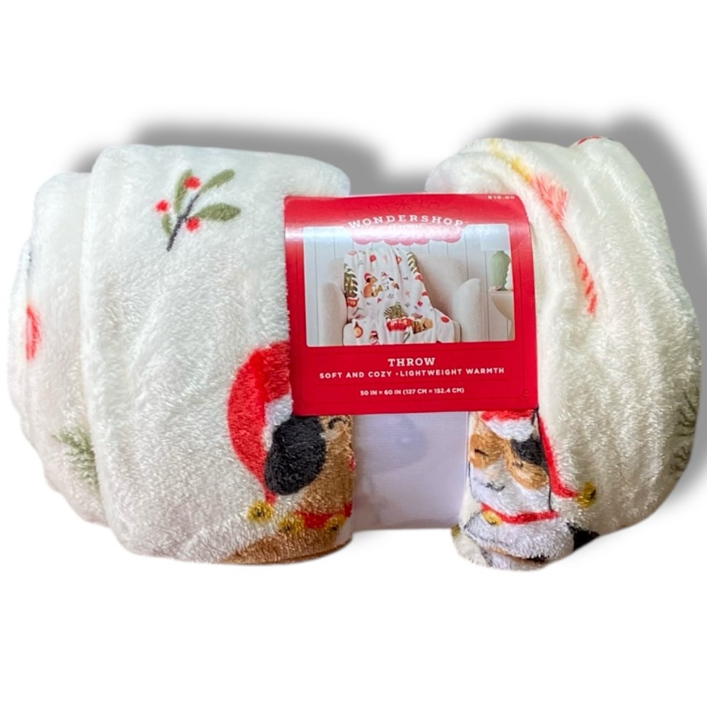 Wonder Shop Christmas dog Throw Blanket 50 x 60